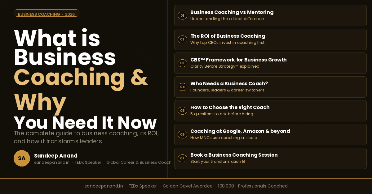 What is Business Coaching and Why You Need It in 2026